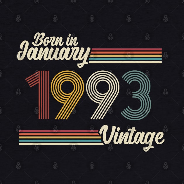 Vintage Born in January 1993 by Jokowow